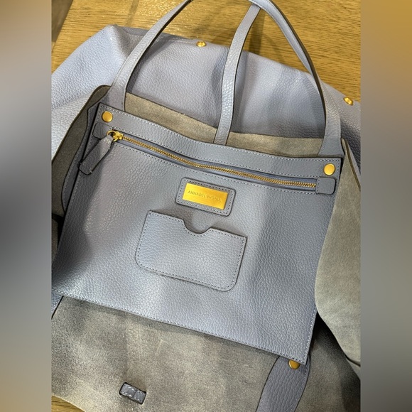 Annabel Ingall Leather Bag with blue, Gold Detail perfet condition - Picture 15 of 15